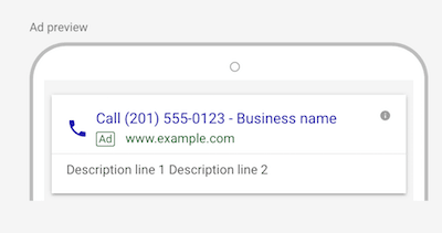 Google Call Only Ads