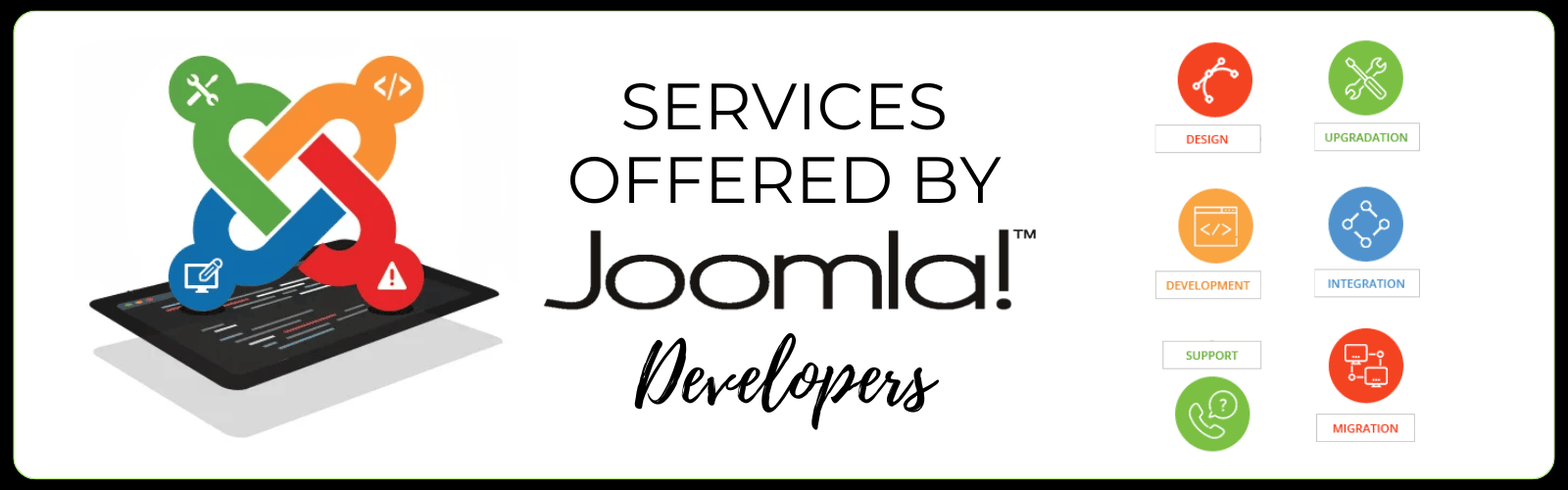 Geoffesh SEO Web Design uses the joomla content management system as an option to build it's websites. With our years of expertise, we've helped our clients grow their business online and ahead of their competitors.   Here are some highlights as to why to consider us:  Experience and Expertise: Our company has  a solid track record in Joomla web design. You can see our case studies section to see the numbers on how we've improved  our client's traffic to their website, extended ad budgets, and successful content strategy.   Pricing and Services:  Geoffresh Inc. is a one stop shop for your  Joomla web design needs. If you do wish to compare other companies, but sure to consider additional costs such as hosting, domain registration, and maintenance fees.  Communication and Collaboration: Communication is key when working with a Joomla web designer. Geoffresh Inc has their own project management system so you are never left out of the loop and we are proud to be transparent. Make sure  whomever you choose, they are responsive, easy to reach, and willing to collaborate throughout the design process.   Services Offered by Joomla Developers
